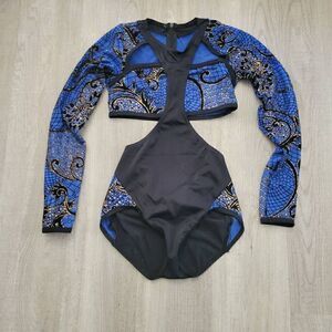 Weissman catalog costume nwot medium child long sleeve blue and black